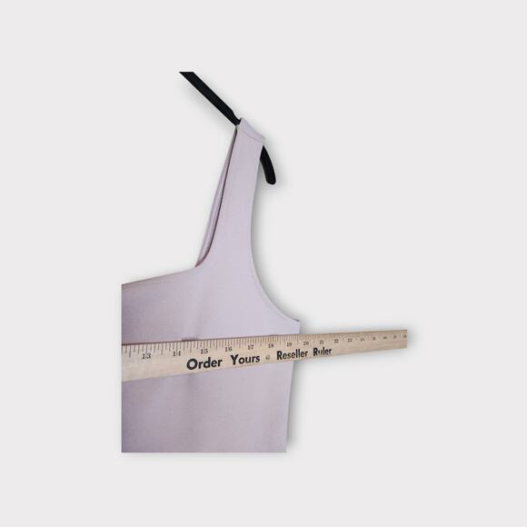 NEW Express Square Neck Bodysuit XL Dusty Rose Pink Snap Feminine Casual - Picture 7 of 9